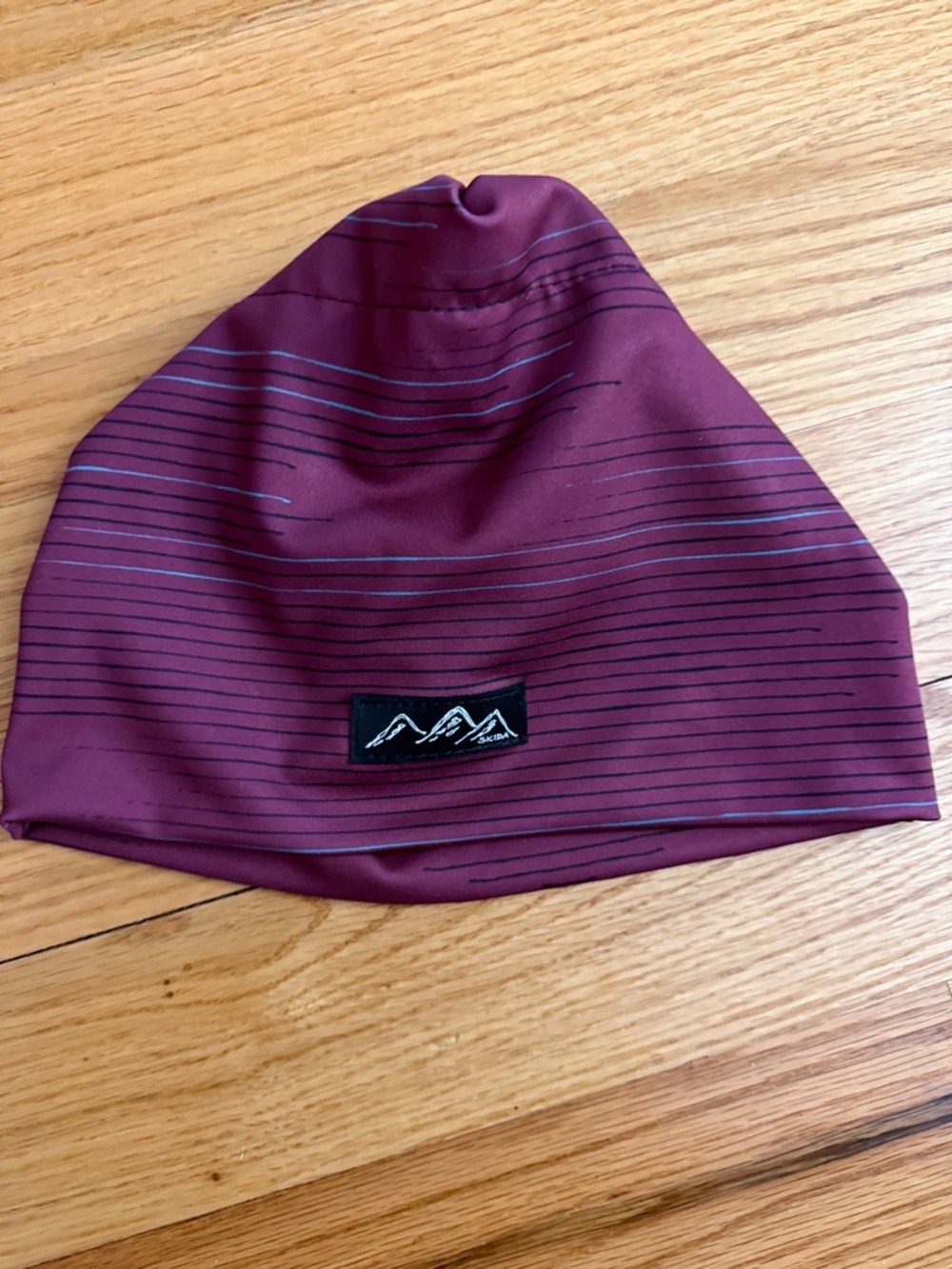 Maroon Mountain Logo Stretch Beanie